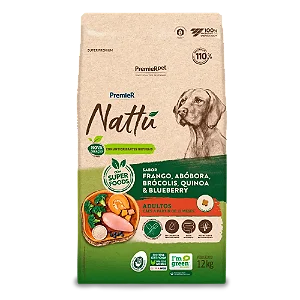 Premier Nattu Abóbora para Cães Adultos 12kg