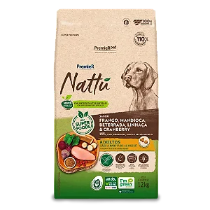 Ração Premier Nattu Adulto Mandioca 12kg