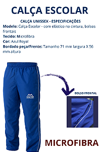 CALÇA ESCOLAR - TECIDO MICROFIBRA
