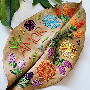 Folha Florais Coloridos G