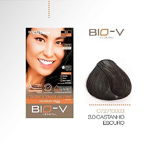 COLORAÇÃO CREME BIO-V 3.0 CASTANHO ESCURO VITADERM