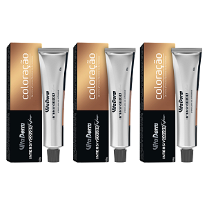 Kit Com 3 Colorações Creme Intensiv Color Vita Derm, A Sua Escolha