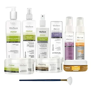 Limpeza De Pele Vita Derm + Vita C + Sérum + Máscara De Ouro