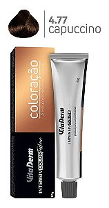 Vita Derm Intensiv Color Coloração Profissional 4.77 Castanho Médio Marrom Intenso 60g