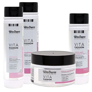 Vita Derm Kit Vita Fashion Para Cabelos Com Cachos e Crespos