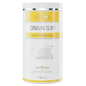 Eccos Drain Slim Creme para Massagem Corporal e Drenante 1kg