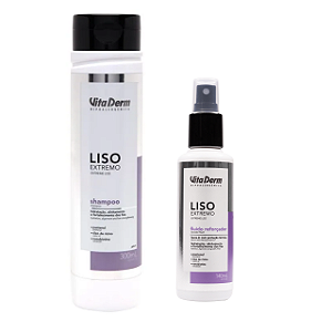 Vita Derm Kit Liso Extremo Shampoo e Leave In