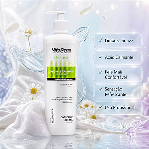Vita Derm Cleanser Sabonete Calmante Facial 400ml