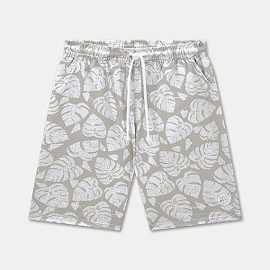 BERMUDA FOLHAS BEGE