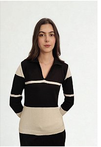 Blusa Modal Gola Polo
