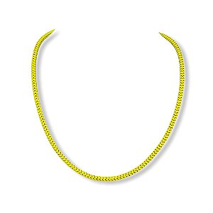 Colar Amarelo 3mm Neon - 45cm