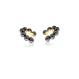 Brinco Piercing Pérolas Negras (unidade)