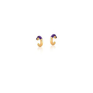 Brinco Piercing Argola Esmaltada e Dourada (com variações)