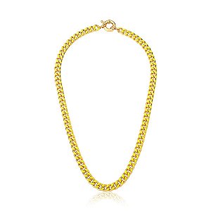Colar Dourado Esmaltado Elo Grumet  (com variações)