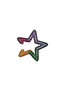 Brinco Piercing Estrela Cravejada - unidade