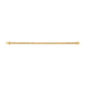 Pulseira Riviera Dourada Champanhe 4mm