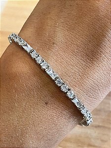 Pulseira Riviera Detalhes (Trio e Baguete)