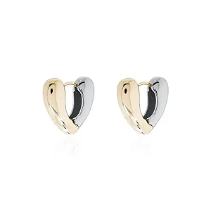 Brinco Argola Duo Coração