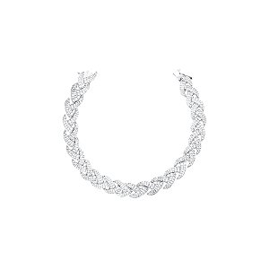 Pulseira Riviera Trança Cravejada com Zircônias Brancas