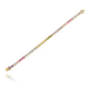 Pulseira Riviera Rainbow 4mm (19 cm)