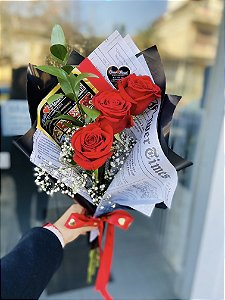 Buquê 3 Rosas Importadas