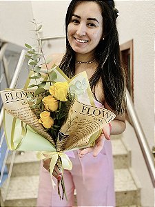 Buquê 3 Rosas Coloridas
