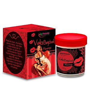Vela Aromática Beijável Para Massagem Hot 45g MORANGO