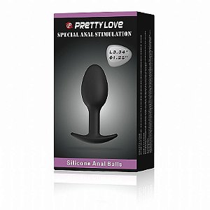 Plug Anal Silicone Anal Balls com Peso e Base para Apoio TAMANHO P/M