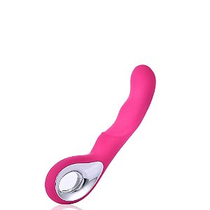 Vibrador Nina Recarregável Ponto G com Alça Metalizada Possui 10 Modos de Vibração