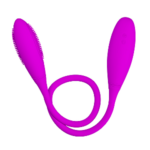 Vibrador SNAKY Recarregável Duplo Flexível com 7 Modos de Vibração
