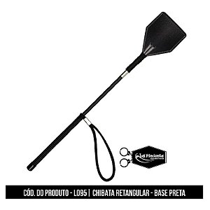 Chibata Retangular Preta Com Tarjeta La Pimienta