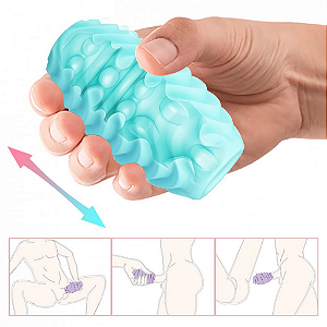 Masturbador Masculino com Textura Interna e Nódulos Massageadores – PRETTY LOVE TWIST ANGEL