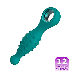 Plug Anal Recarregável com 12modos de Vibração com Textura