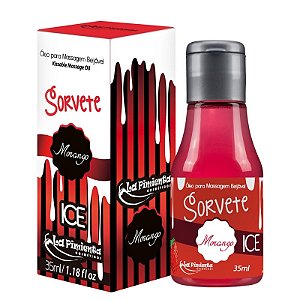 Óleo Comestivel Para Massagem Ice De Morango 35ml