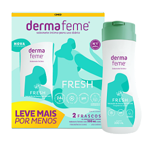 Kit Sabonete Líquido Íntimo Dermafeme Fresh com 2 Unidades De 200ml