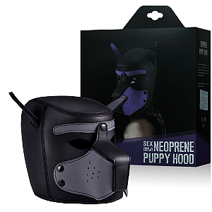 Capuz com Focinho Removível – SEX COSPLAY NEOPRENE PUPPY HOOD