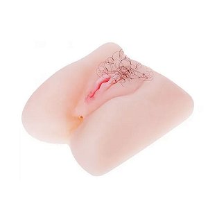 Masturbador Vagina com Pelos Pubianos e Cápsula Vibratória A PILHA – ANTHEA MAGIC FLESH PUSSY
