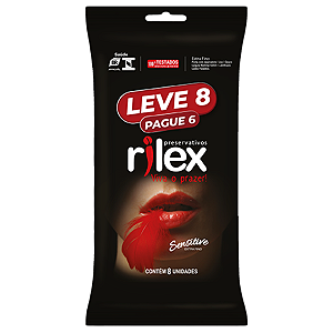 Preservativo Lubrificado Extra Fino Sensitive Leve 8 Pague 6 Rilex
