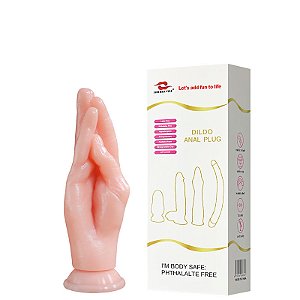 Penetrador 20,6×5,1cm em Formato de Mão  para Fisting com Ventosa