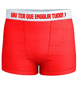 Cueca Sexy Vai Ter Que Engolir TAMANHO P / Vermelha