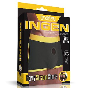 Cueca Boxer Horny Strapon Shorts Tamanho G - LOVETOY