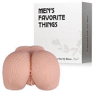 Masturbador 16×15,5×9,5 cm Bumbum Feminino, Possui Vagina, Ânus e Relevo Imitando uma Meia Calça Arrastão