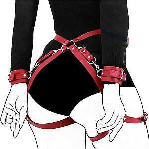 Harness do Pecado com Algemas VERMELHA
