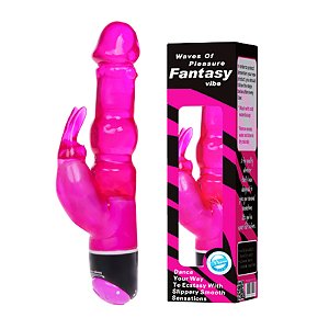 Vibrador Rabbit com Estimulador MultiVelocidade - A PILHA