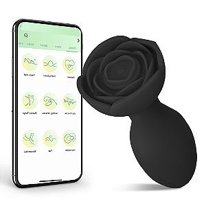 Plug Anal Rosa Giratória 360° com Vibração e Aplicativo - 10 modos