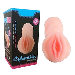 Masturbador Masculino 14x8cm em Cyberskin - Formato Vagina 8