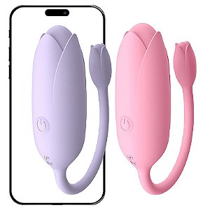 Vibrador Bullet Rosa Via App - Recarregável