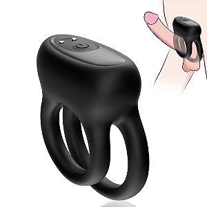 Anel Peniano Duplo com 9 Modos de Vibração - RECARREGÁVEL