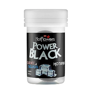 Hot Ball Power Black Gel Comestivel Quente e Gelado Hot Flowers