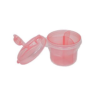 Pote para Leite em Pó Rosa - Buba